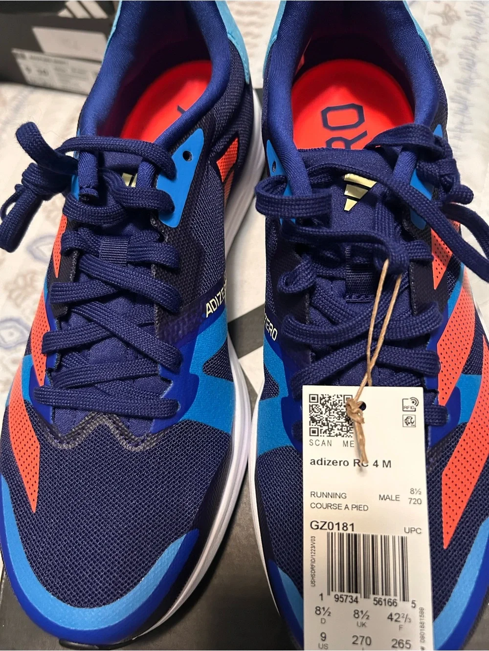 adidas adizero Men's Running Shoes - Navy/Blue/Red